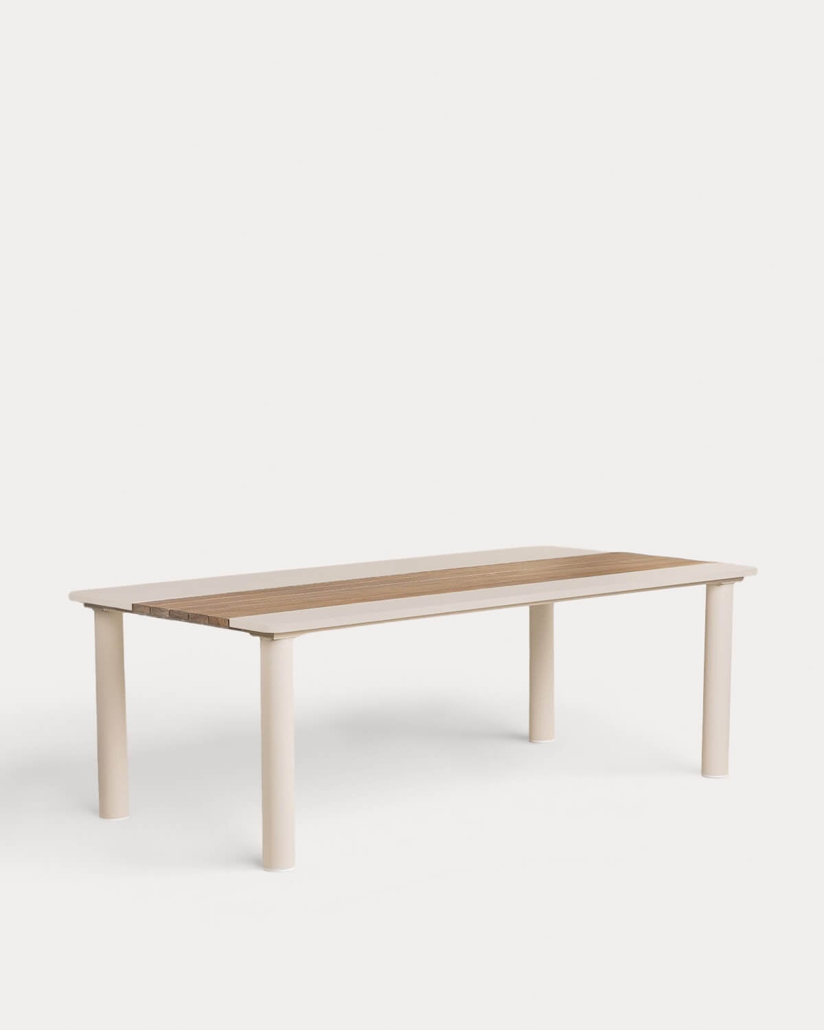 Mesa de Exterior Rectangular de Metal y Madera de Teca (220x110 cm) Lirae, imagen de galer&iacute;a 1