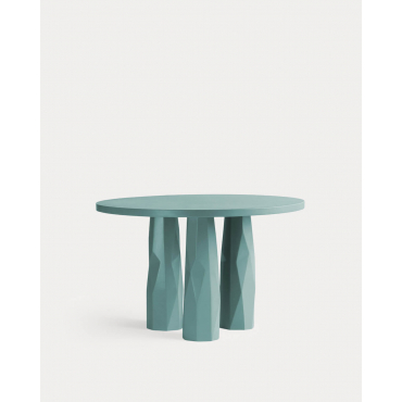 Mesa de Exterior Redonda de Cemento (Ø120 cm) Rune Verde Sage - The Masie