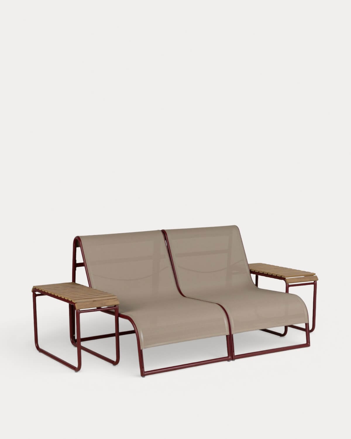 Set de Sillón 2 Plazas de Jardín con 2 Mesas Auxiliares de Aluminio Dreisi, imagen de galer&iacute;a 1