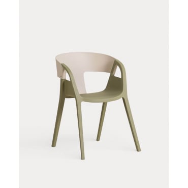 Pack 2 Sillas de Comedor de Polipropileno Barrax Verde Nori - The Masie