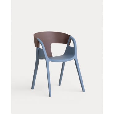 Pack 4 Sillas de Comedor de Polipropileno Barrax Azul Silvery - The Masie