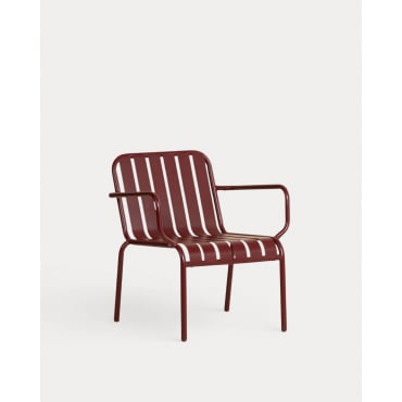 Pack 2 Sillones de Jardín de Metal Tavo Rojo Tinto - The Masie