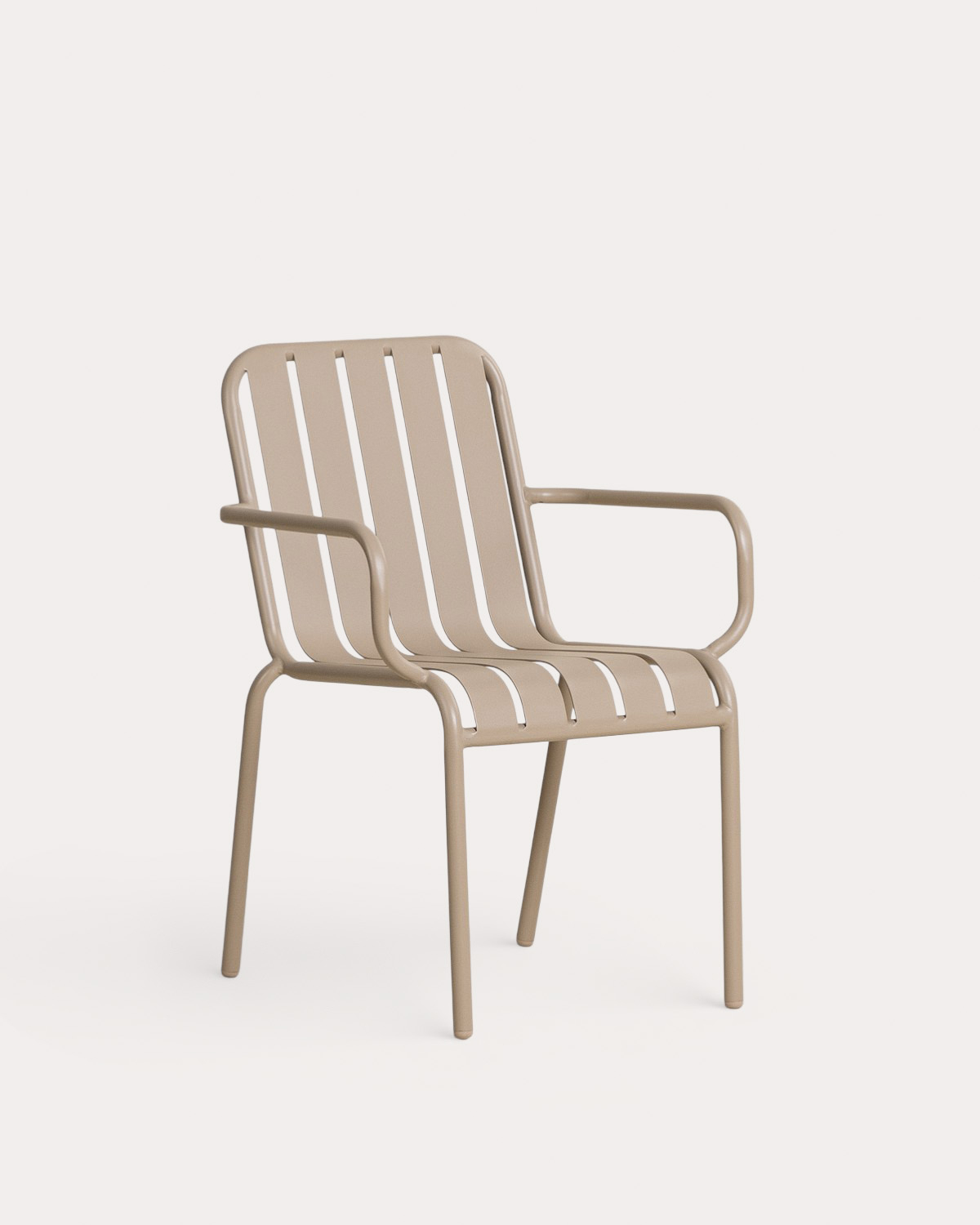 Silla de Exterior con Reposabrazos de Metal Tavo