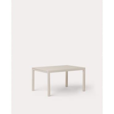 Mesa Extensible Rectangular de Exterior de Aluminio (135-265x100 cm) Seila Beige Seashell - The Masie