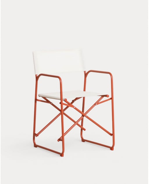 Pack 4 Sillas de Exterior Plegable de Metal y Tela Bowye