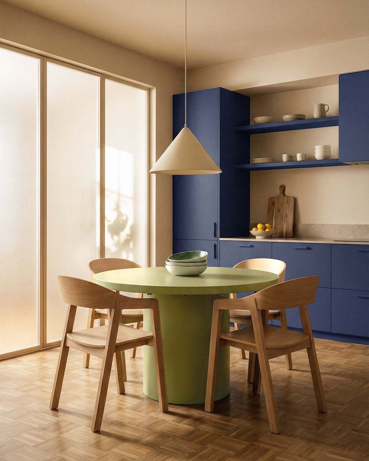 Mesa Extensible Redonda de Comedor de Metal (Ø120-240x120 cm) Beca, imagen de galer&iacute;a 2