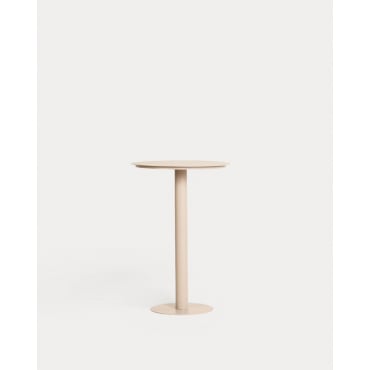 Mesa Alta de Exterior Redonda de Metal (Ø70 cm) Banon Marrón Clay - The Masie