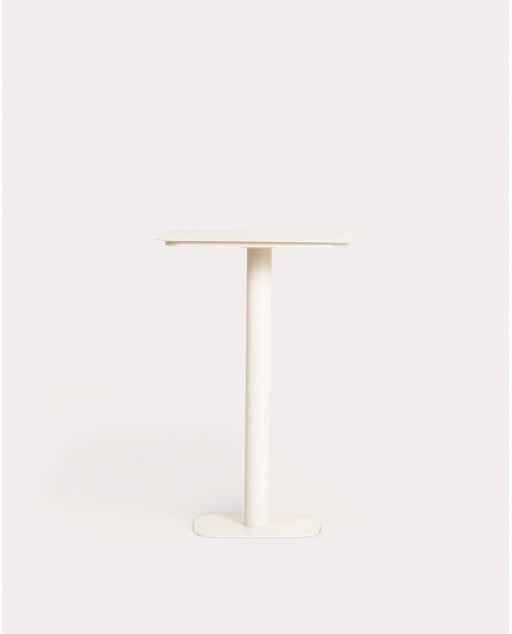 Mesa Alta de Exterior Cuadrada de Metal (70x70 cm) Zoilo