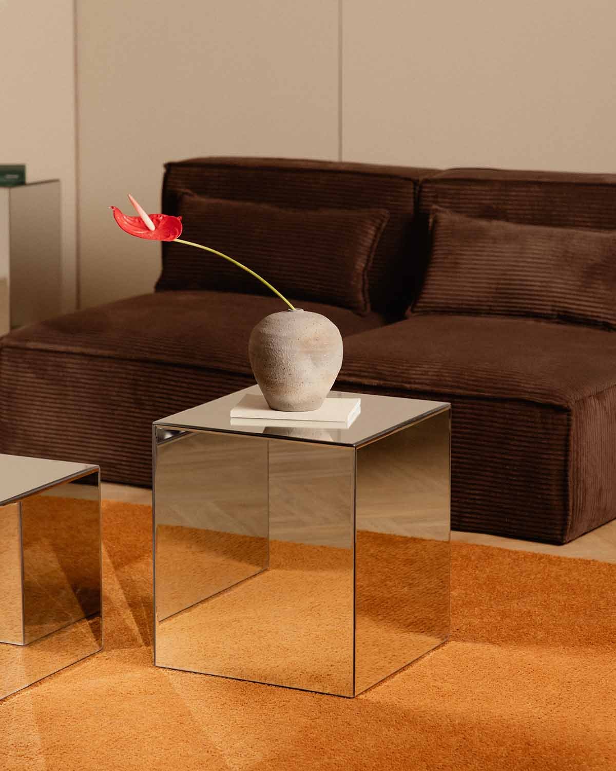 Mesa Auxiliar Cuadrada de Cristal (40x40 cm) Ninel, imagen de galer&iacute;a 2