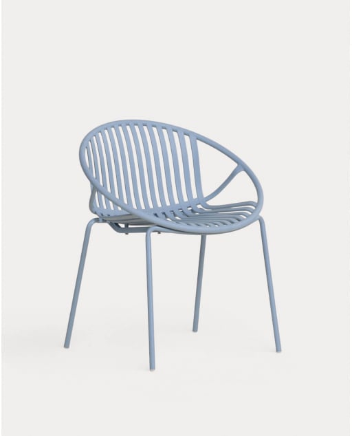 Silla de exterior de polipropileno y metal Anier