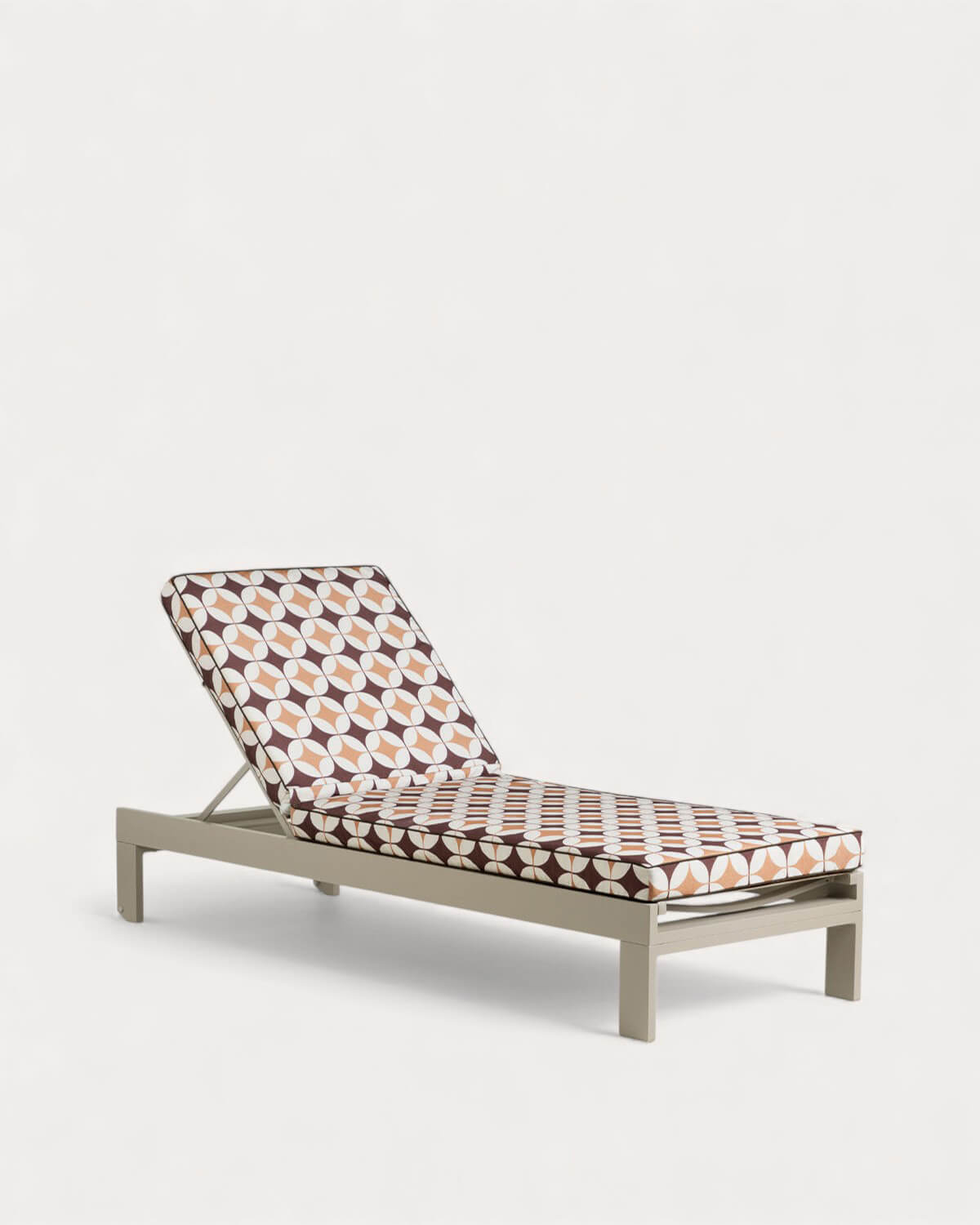 Tumbona Reclinable de Aluminio Kreta con Cojín de Tela Edimbra, imagen de galer&iacute;a 1