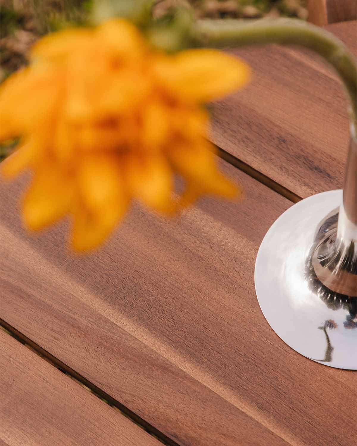 Set de Jardín con Sofá 2 Plazas, 2 Sillones y Mesa de Centro de Madera de Acacia y Tela Lorent, imagen de galer&iacute;a 3