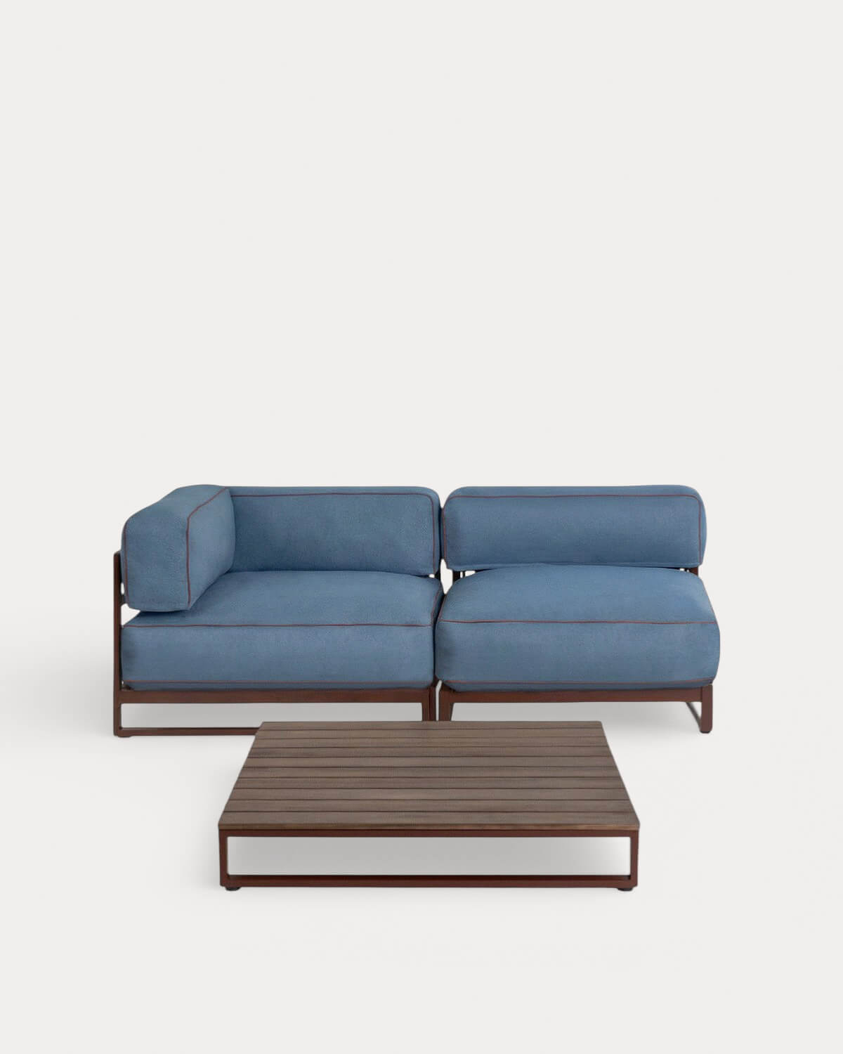 Conjunto de Jardín con Módulo Esquinero, Módulo Central y Mesa de Centro de Metal y Tela Kristen, imagen de galer&iacute;a 1