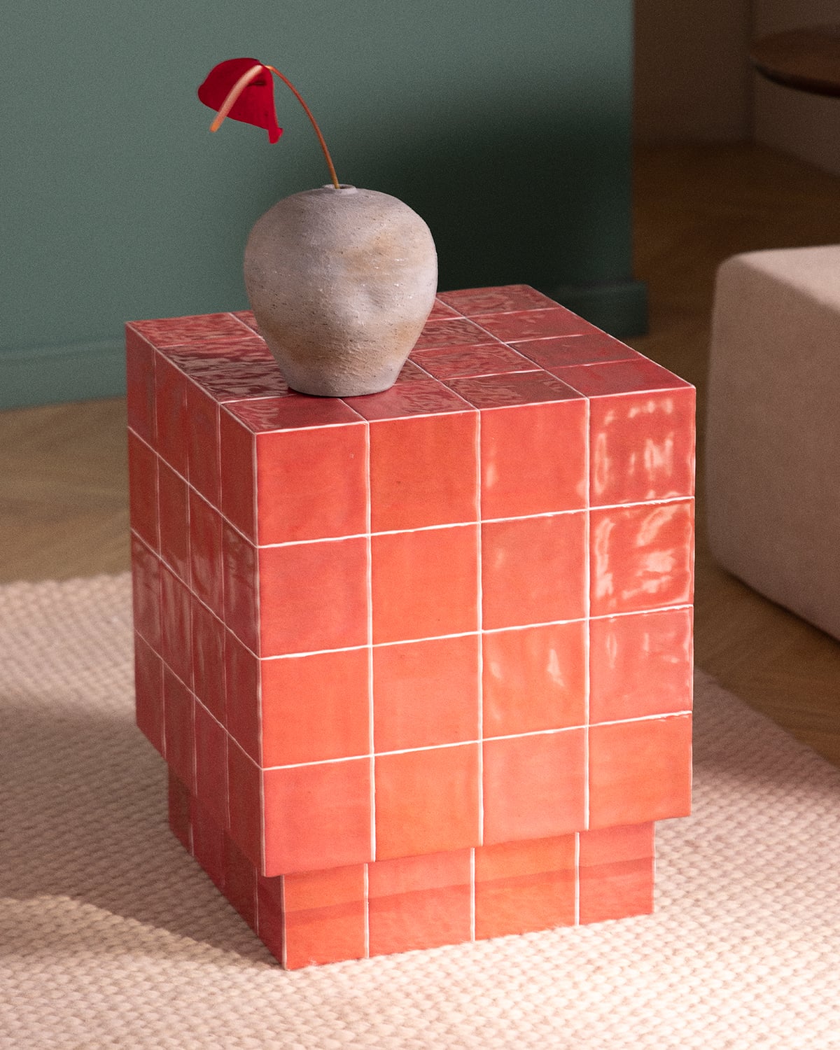 Mesa Auxiliar Cuadrada de Azulejos (40x40 cm) Nilsi, imagen de galer&iacute;a 2