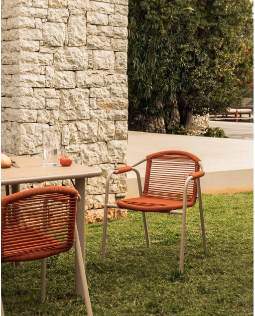 Silla de Exterior de Metal y Cuerda Murna