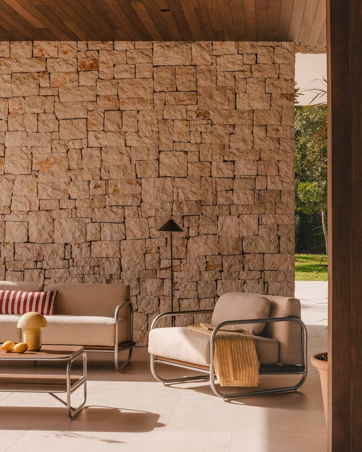 Pack 2 Sillones de Jardín de Metal y Tela Ahrus, imagen de galer&iacute;a 2