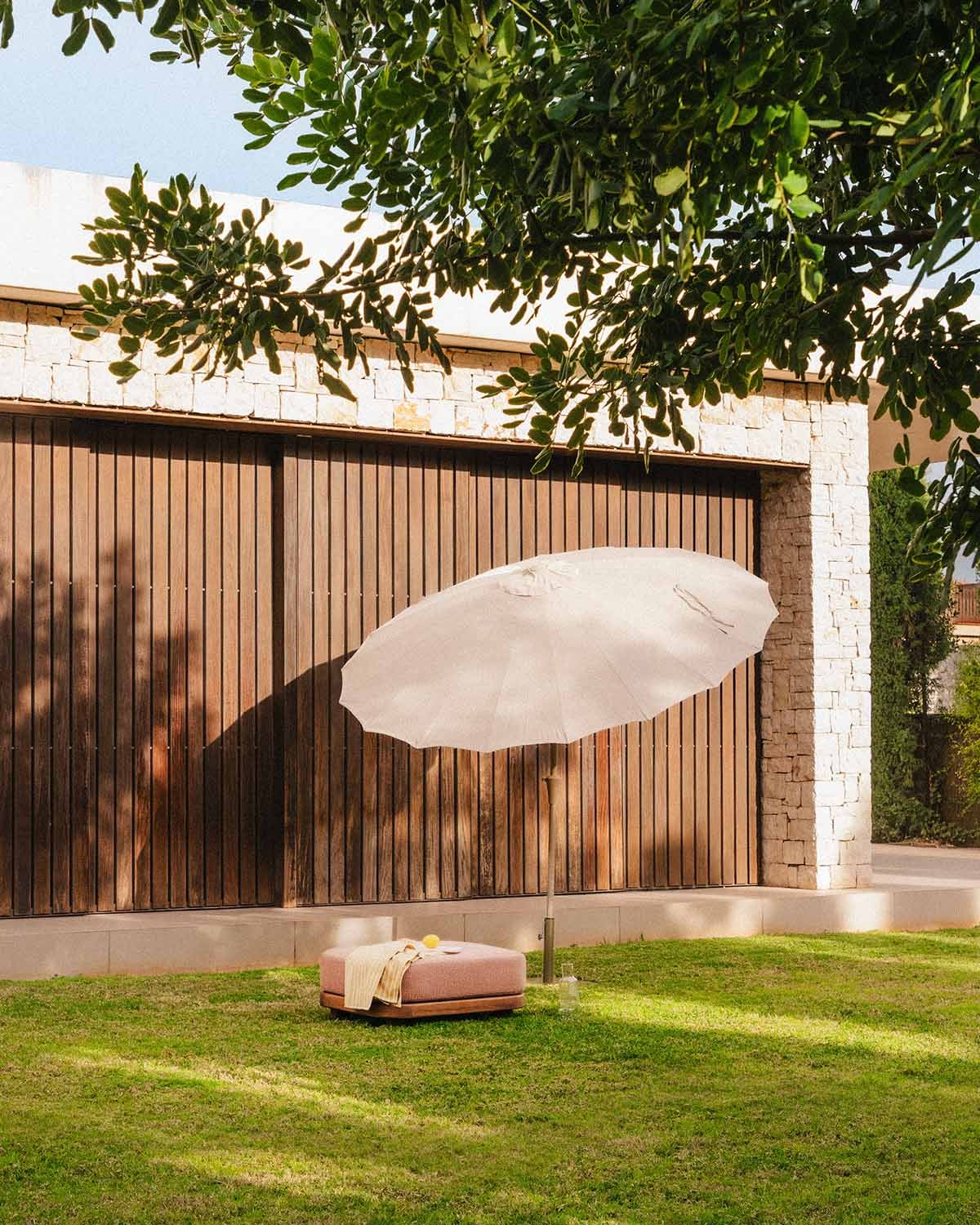Módulo Puff de Jardin de Madera de Acacia y Tela para Sofá Modular Redik, imagen de galer&iacute;a 2