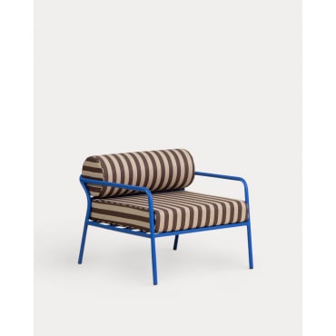 Pack 2 Sillones de Jardín de Metal y Tela Mitha Azul Sapphire - The Masie