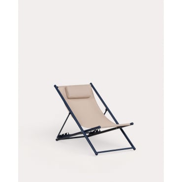 Pack 2 Hamacas Reclinable de Metal y Tela Ohiane Azul Storm - The Masie