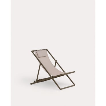 Hamaca Reclinable de Aluminio Rilas Verde Nori y Marrón Clay - The Masie