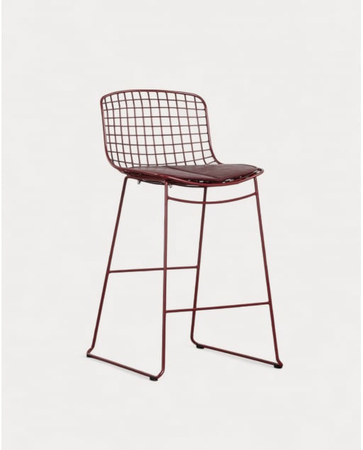 Pack 2 Taburetes Altos de Acero (65 cm) Respaldo Bajo Aras