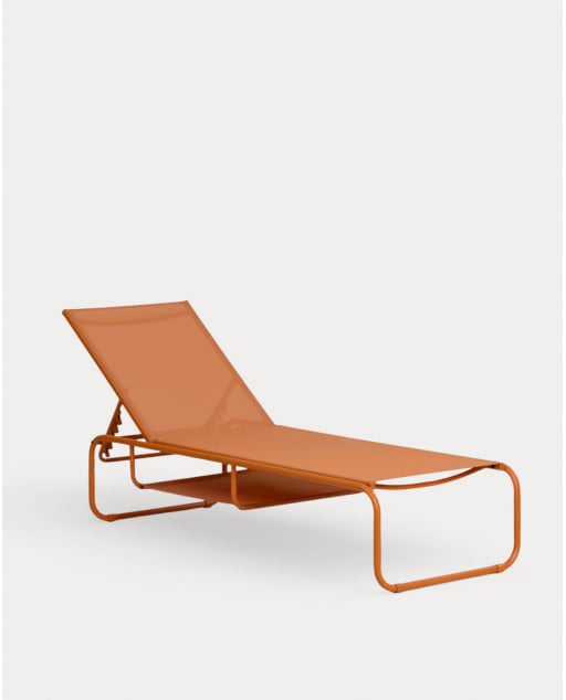 Tumbona Reclinable de Metal y Tela Ohiane