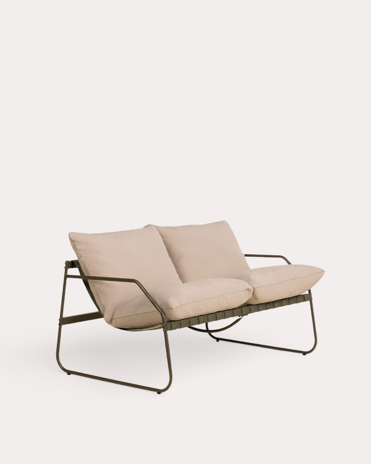 Set de Jardín con Sofá 2 Plazas, 2 Sillones y Mesa de Centro de Metal y Tela Ohiane				, imagen de galer&iacute;a 3