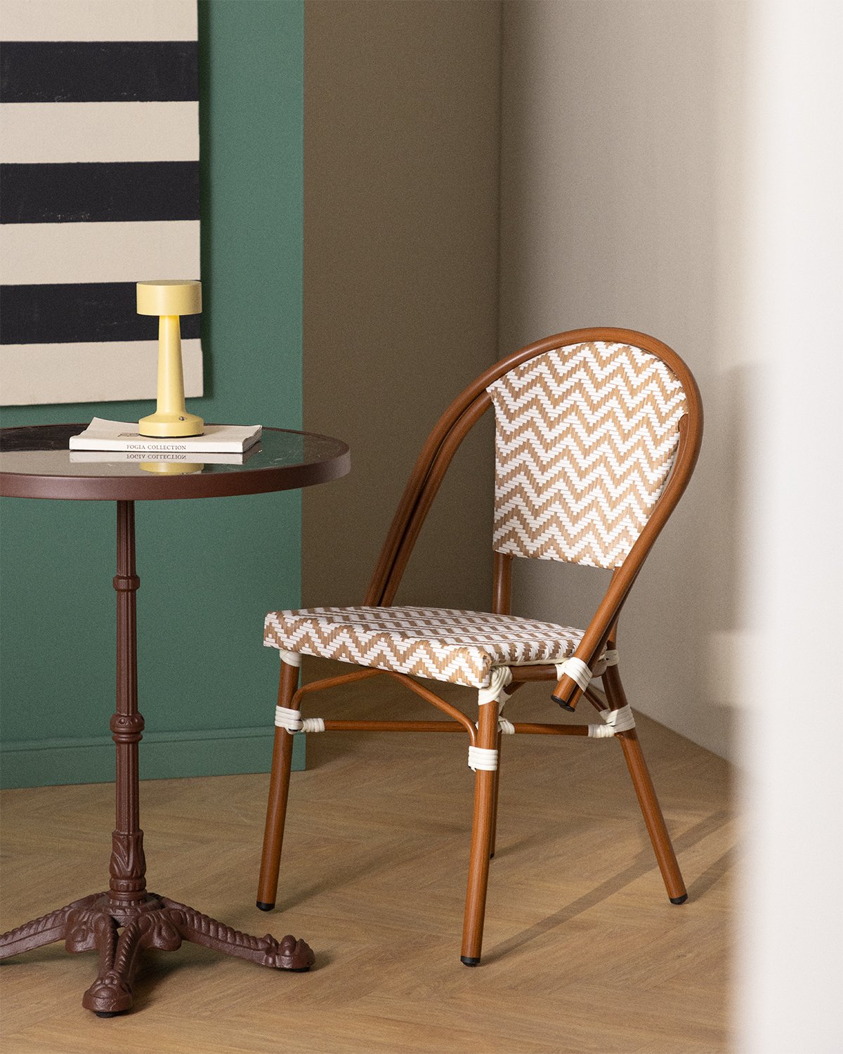 Silla de Comedor de Aluminio y Ratán Sintético Yona Bistro, imagen de galer&iacute;a 2