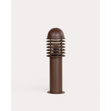 Baliza Exterior de Metal Leora Marrón Chocolate - The Masie