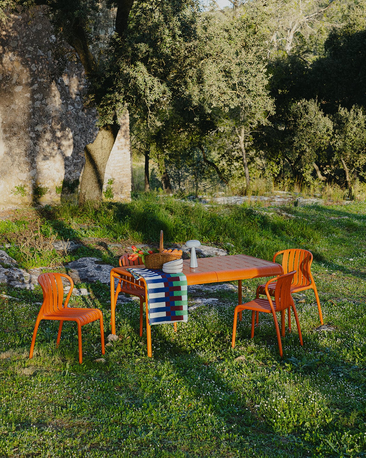 Set de Mesa Rectangular (153x90 cm) y 4 Sillas de Polipropileno de Exterior Baztan, imagen de galer&iacute;a 2