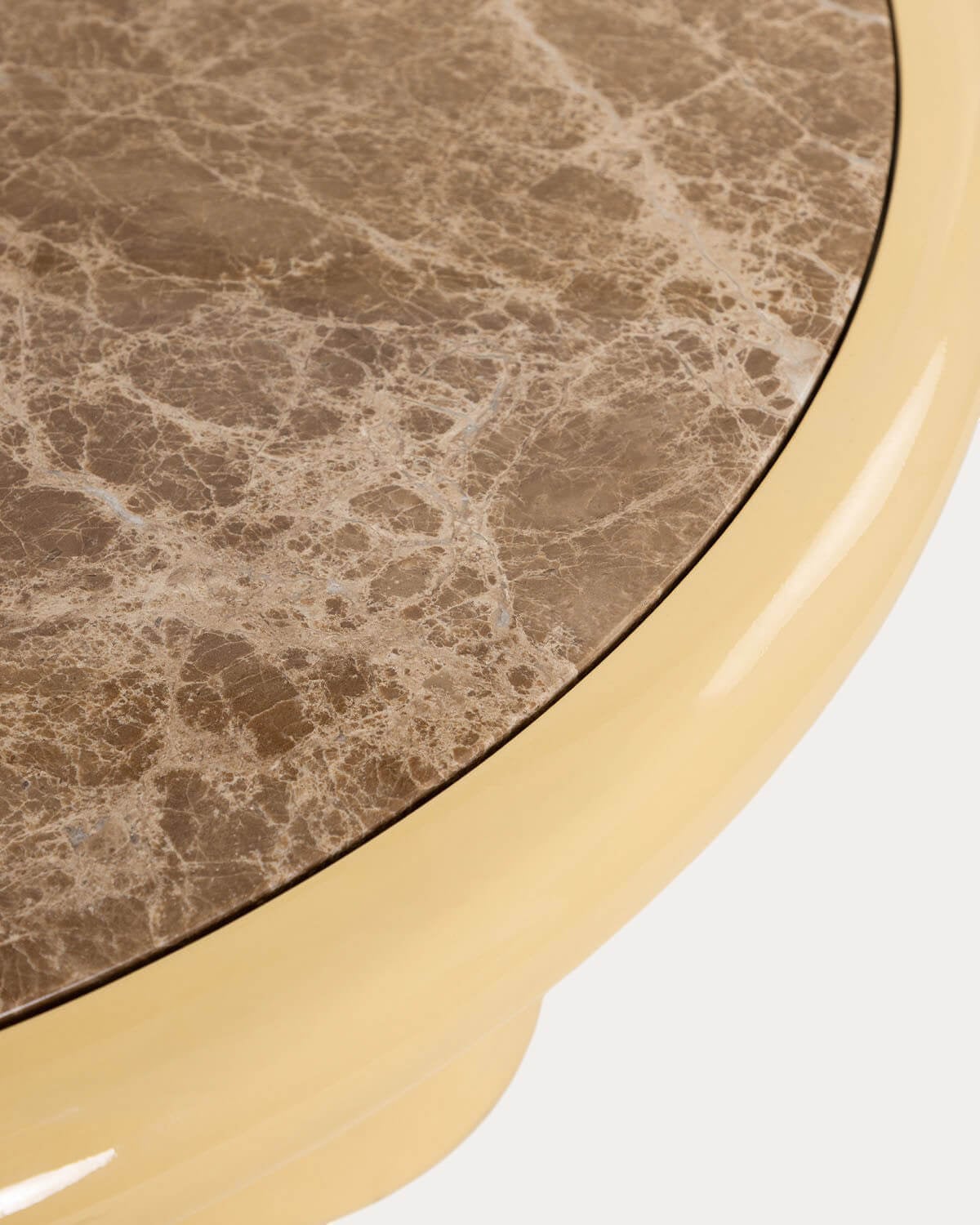 Mesa de Centro Redonda de Mármol y Madera (Ø90 cm) Hellie, imagen de galer&iacute;a 4