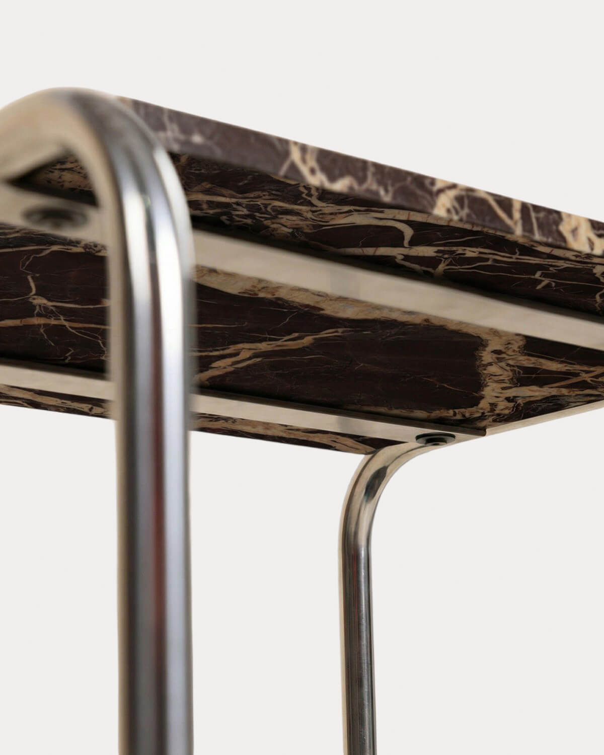 Mesa Auxiliar Cuadrada de Mármol y Metal (40x40 cm) Nansa, imagen de galer&iacute;a 6