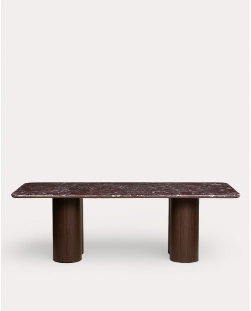 Mesa de Comedor Rectangular de Mármol y Madera (240x110 cm) Aegir