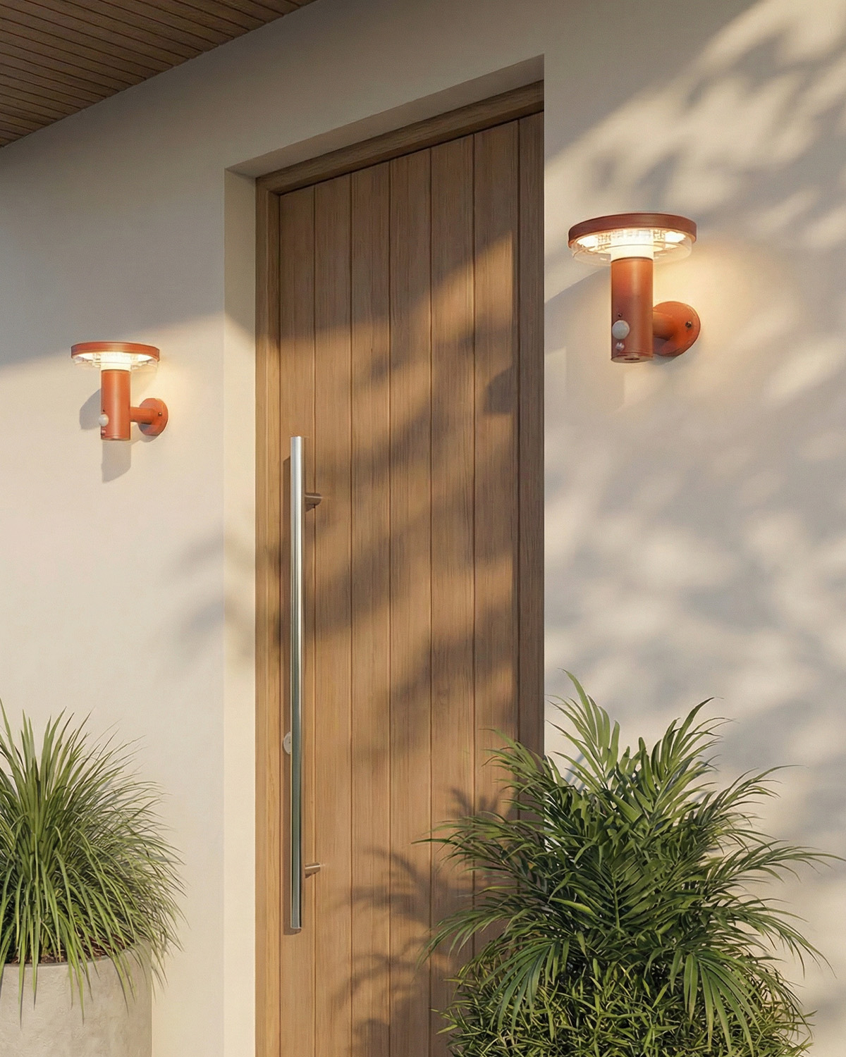 Aplique de Pared Solar LED de Exterior de Metal Sulivan, imagen de galer&iacute;a 2