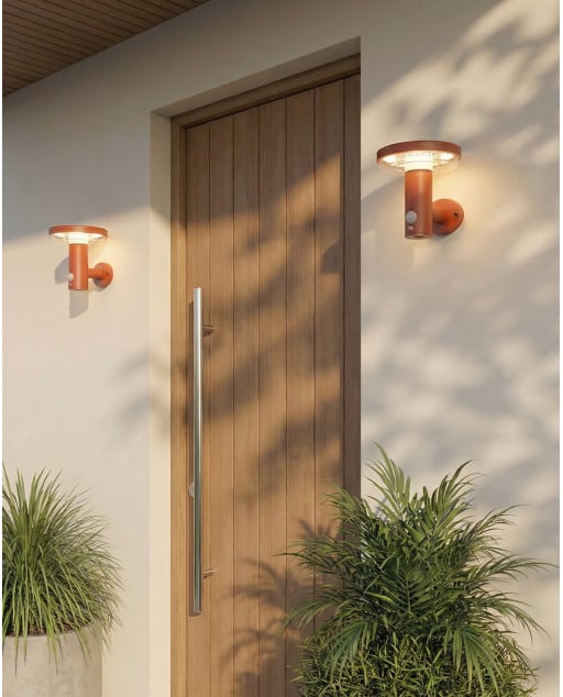 Aplique de Pared Solar LED de Exterior de Metal Sulivan