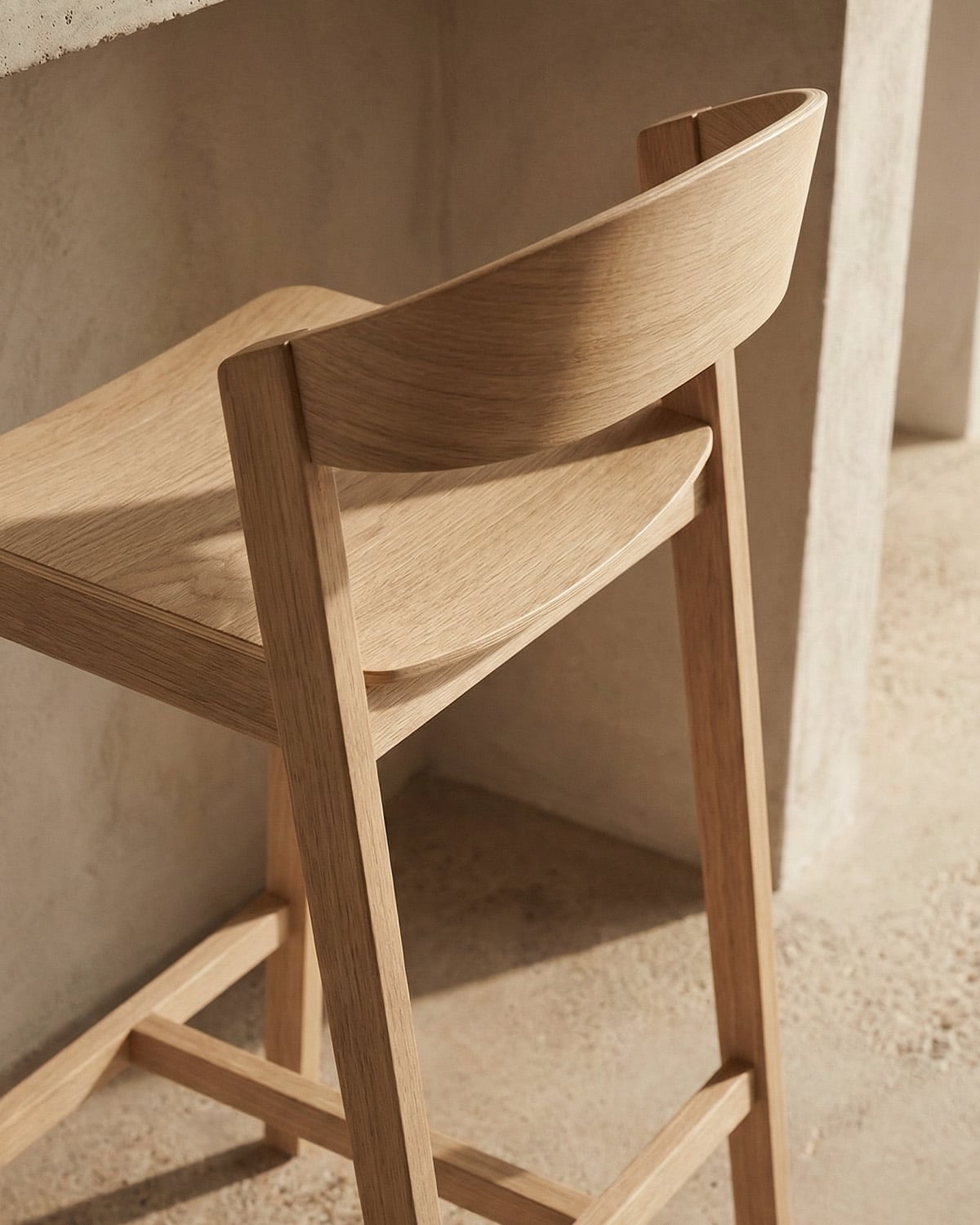 Pack 2 Taburetes Altos de Madera de Roble ( 65 cm) Laly, imagen de galer&iacute;a 3