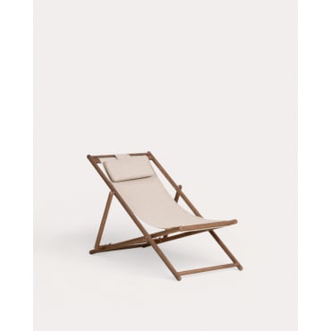 Pack 2 Hamacas Reclinables de Madera de Eucalipto y Tela Elnes Marrón Clay - The Masie