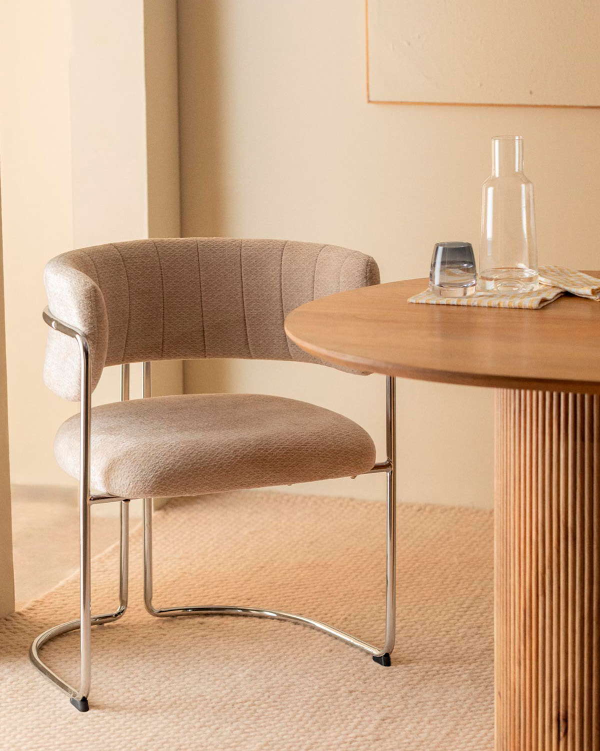 Silla de Comedor de Tela y Metal Petra, imagen de galer&iacute;a 2