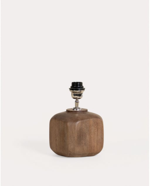 Base para Lámpara de Mesa de Madera de Mango Teryn