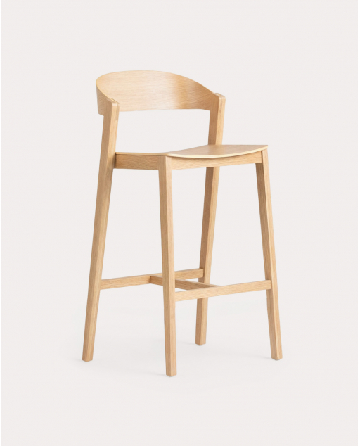 Pack 2 Taburetes Altos de Madera de Roble (65 cm) Laly