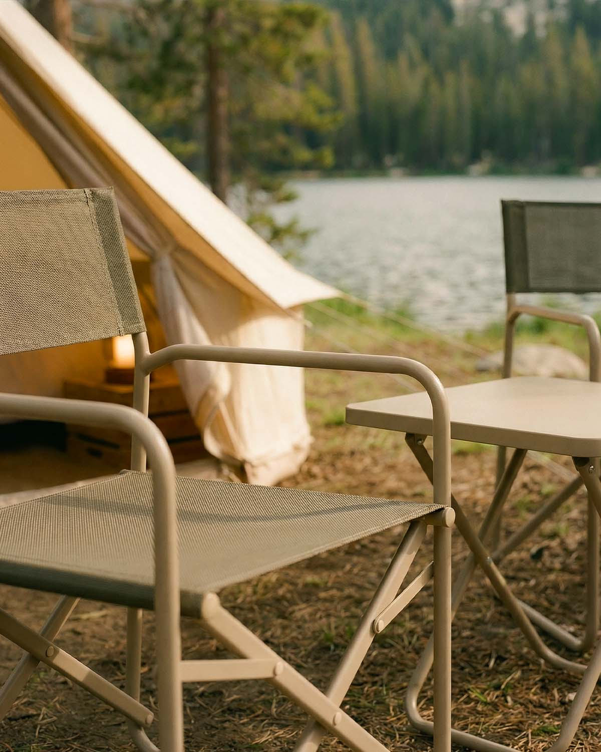 Pack 2 Sillónes de Jardín Plegable de Metal y Tela Bowye, imagen de galer&iacute;a 3
