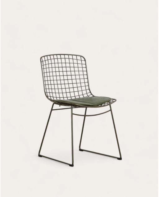 Silla de Comedor de Metal Respaldo Alto Aras