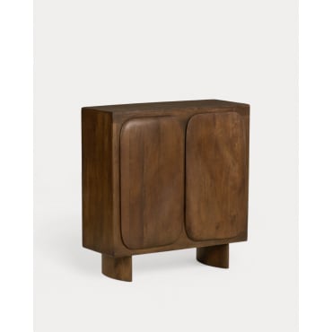 Aparador Bajo 2 Puertas de Madera de Mango Orlean Mango Oscuro - The Masie