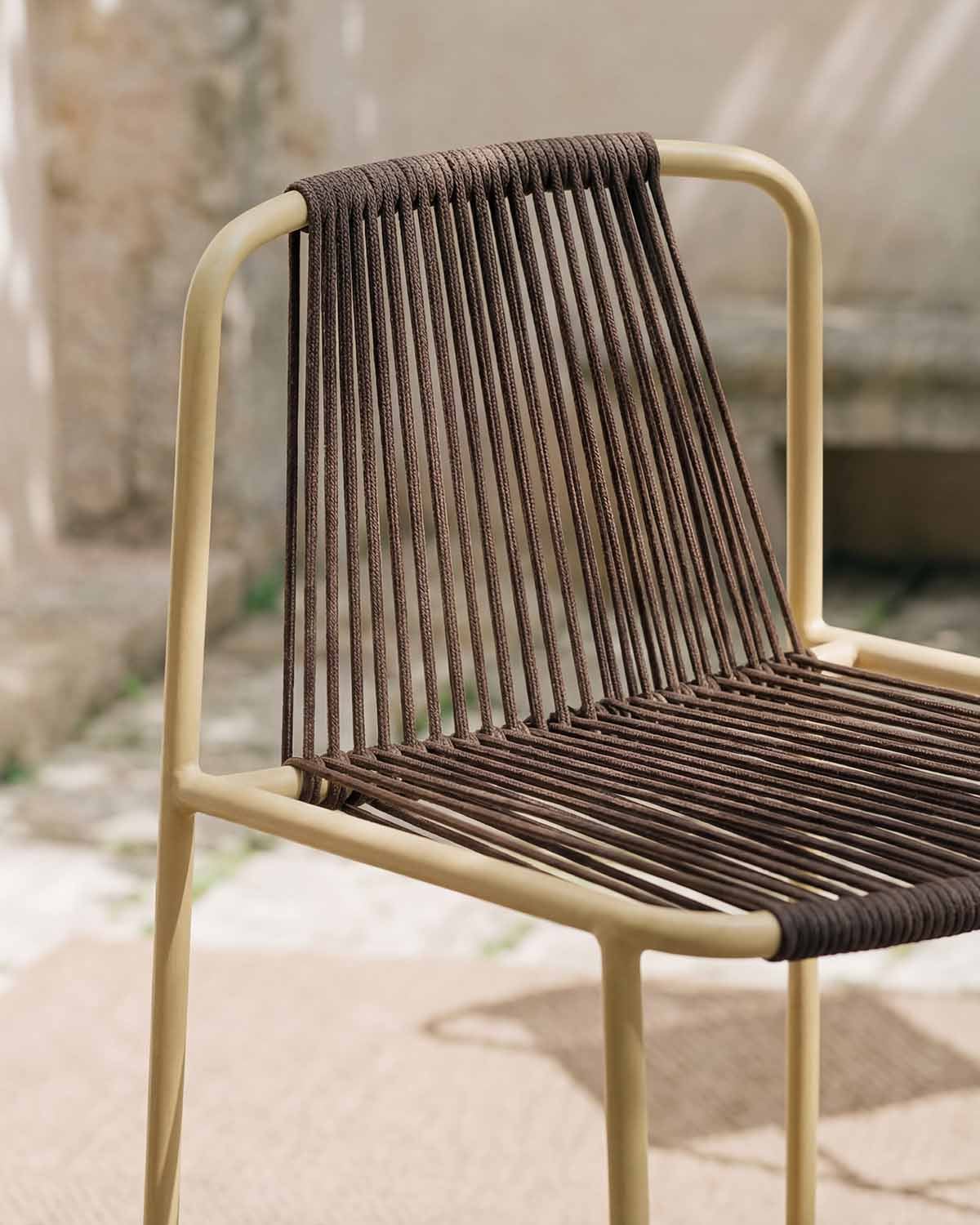 Taburete Alto de Exterior de Metal y Cuerda (75 cm) Mayailer, imagen de galer&iacute;a 3