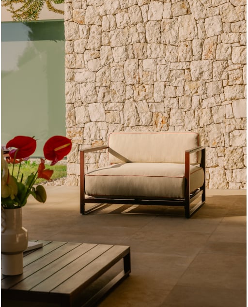 Sillón de Jardín de Metal y Tela Kristen