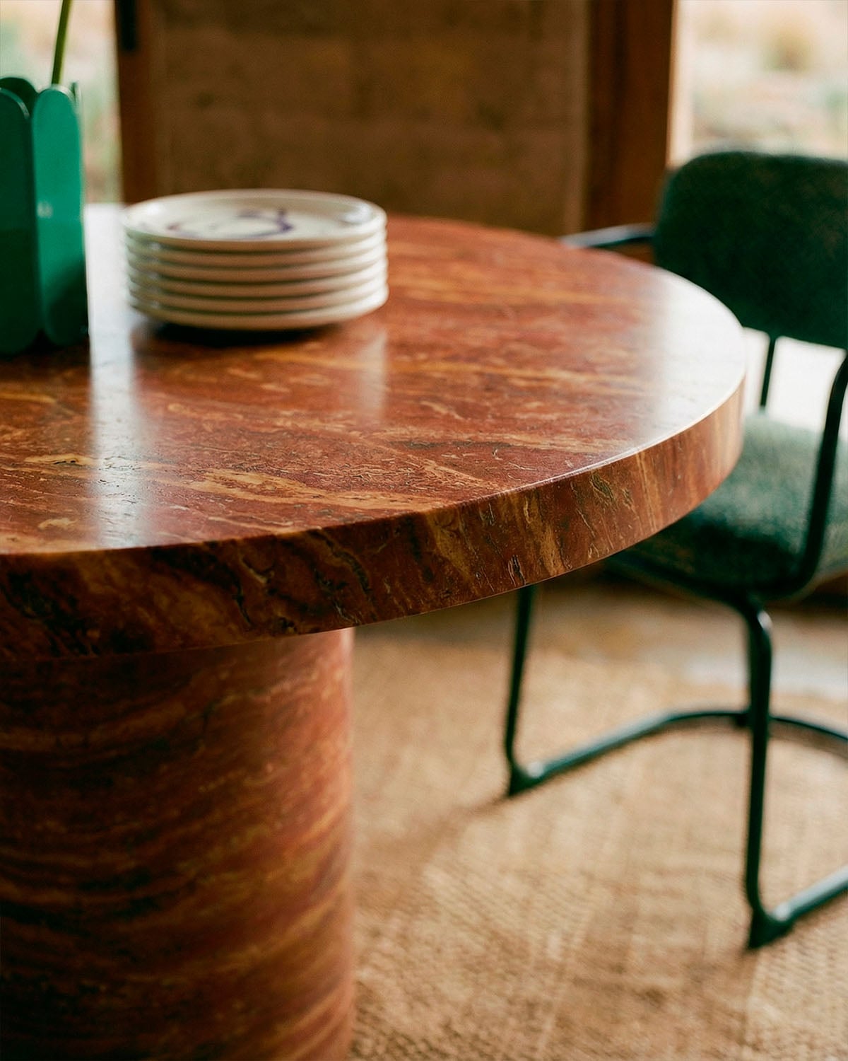 Mesa de Comedor Redonda de Hormigón (Ø120 cm) Mathis, imagen de galer&iacute;a 3