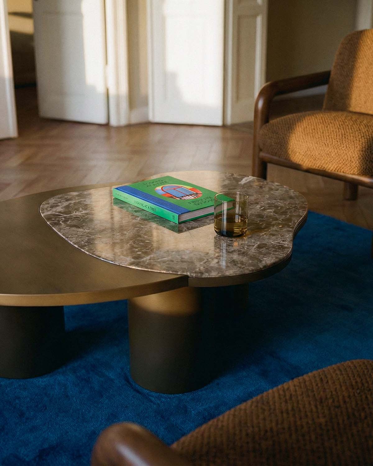 Mesa de Centro de Mármol y Madera (80x73 cm) Zenia, imagen de galer&iacute;a 3