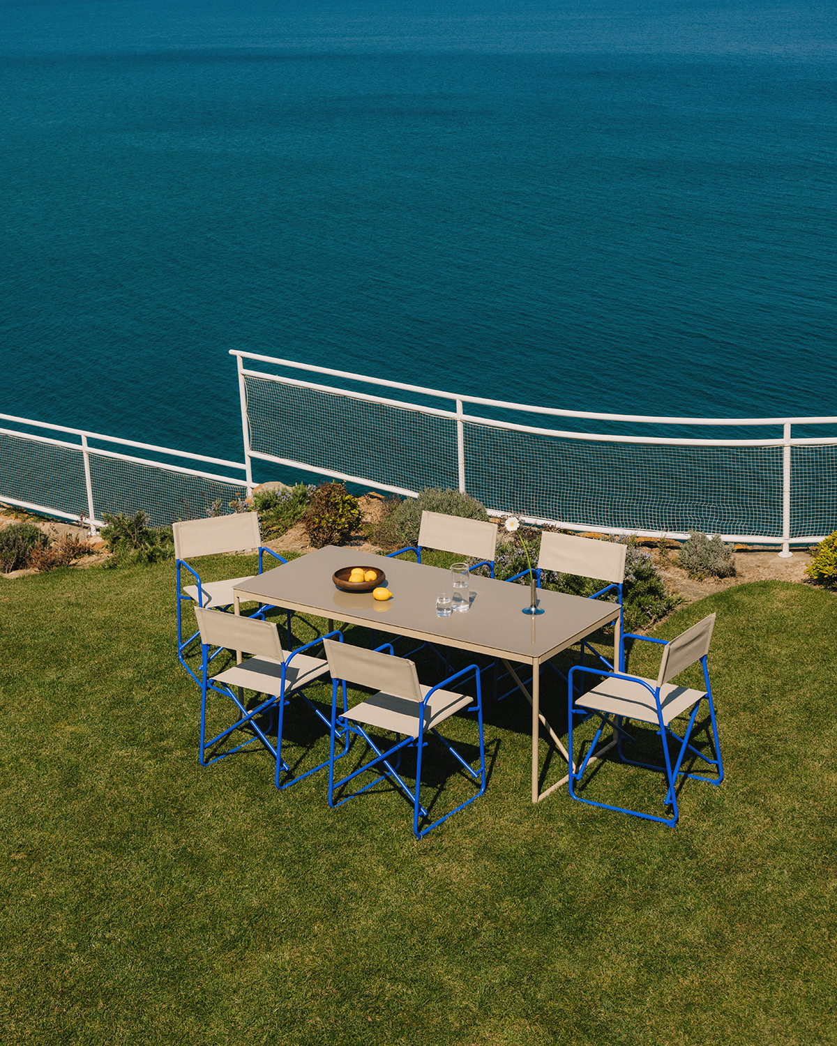 Set de Mesa Rectangular (185x85 cm) y 6 Sillas Plegables de Metal y Tela de Exterior Bowye, imagen de galer&iacute;a 2
