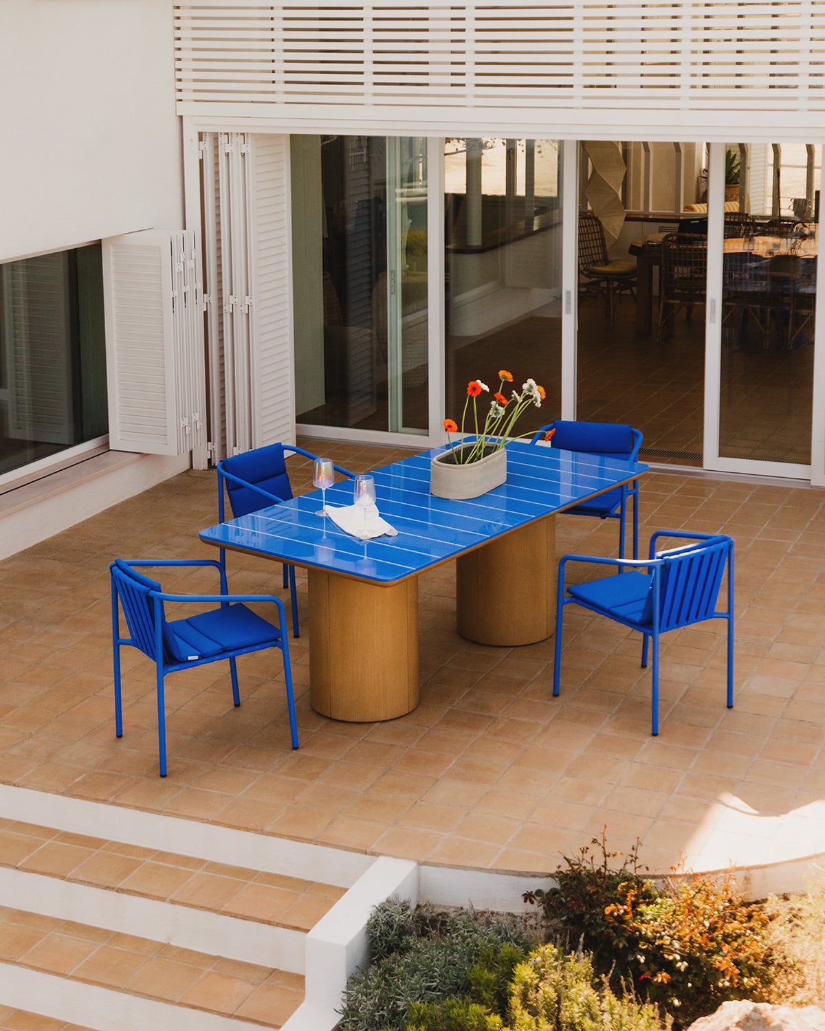 Mesa de Exterior Rectangular de Cemento y Madera de Acacia (200x105 cm) Pepe, imagen de galer&iacute;a 2