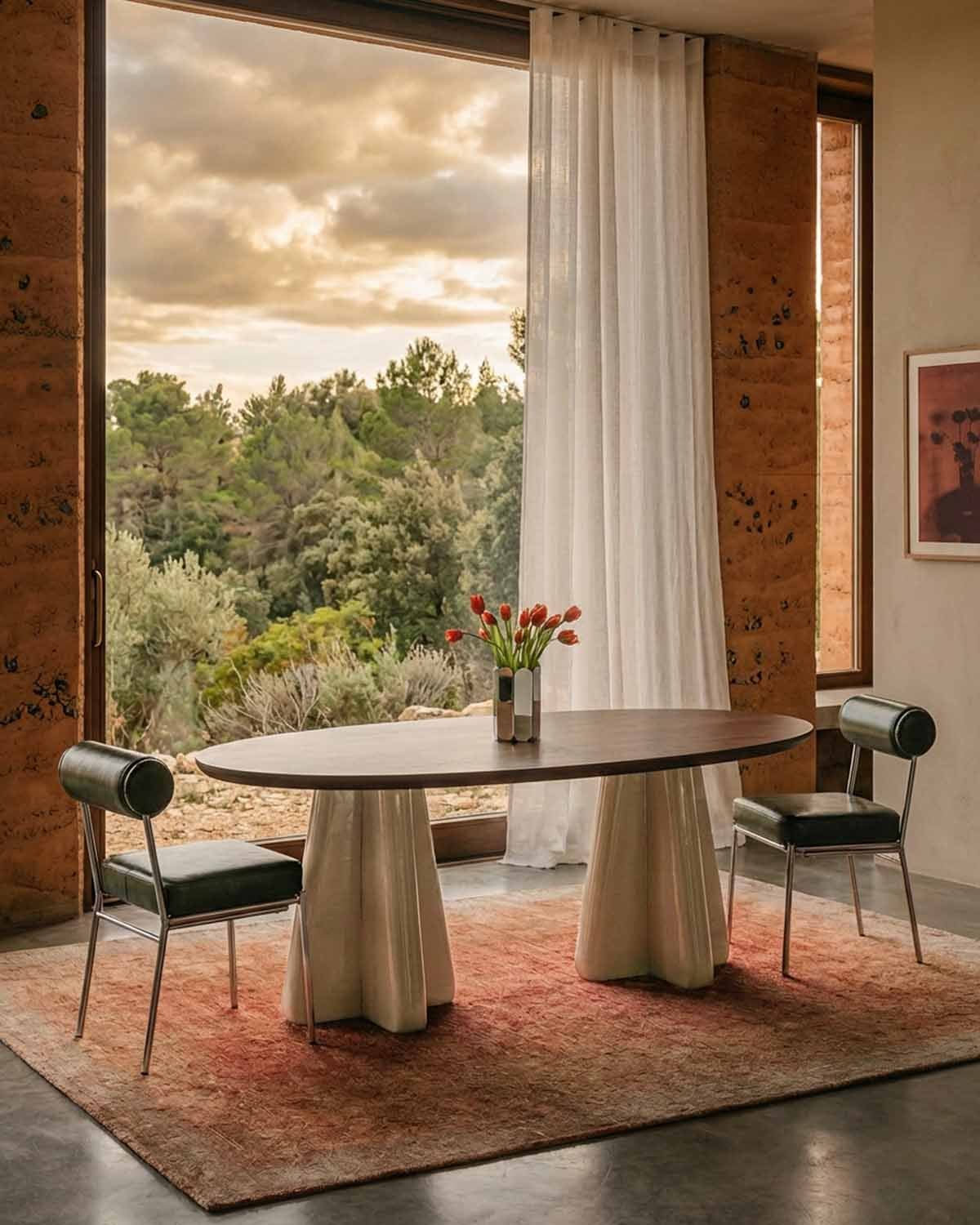 Mesa de Comedor Ovalada de Madera (220x110 cm) Roxenna, imagen de galer&iacute;a 2